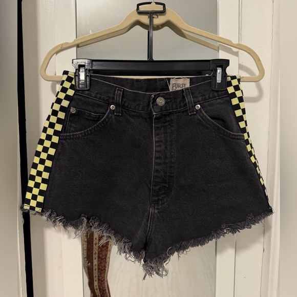 LF Furst of a Kind | High Rise Upcycled Lee Jean Shorts - Picture 1 of 3